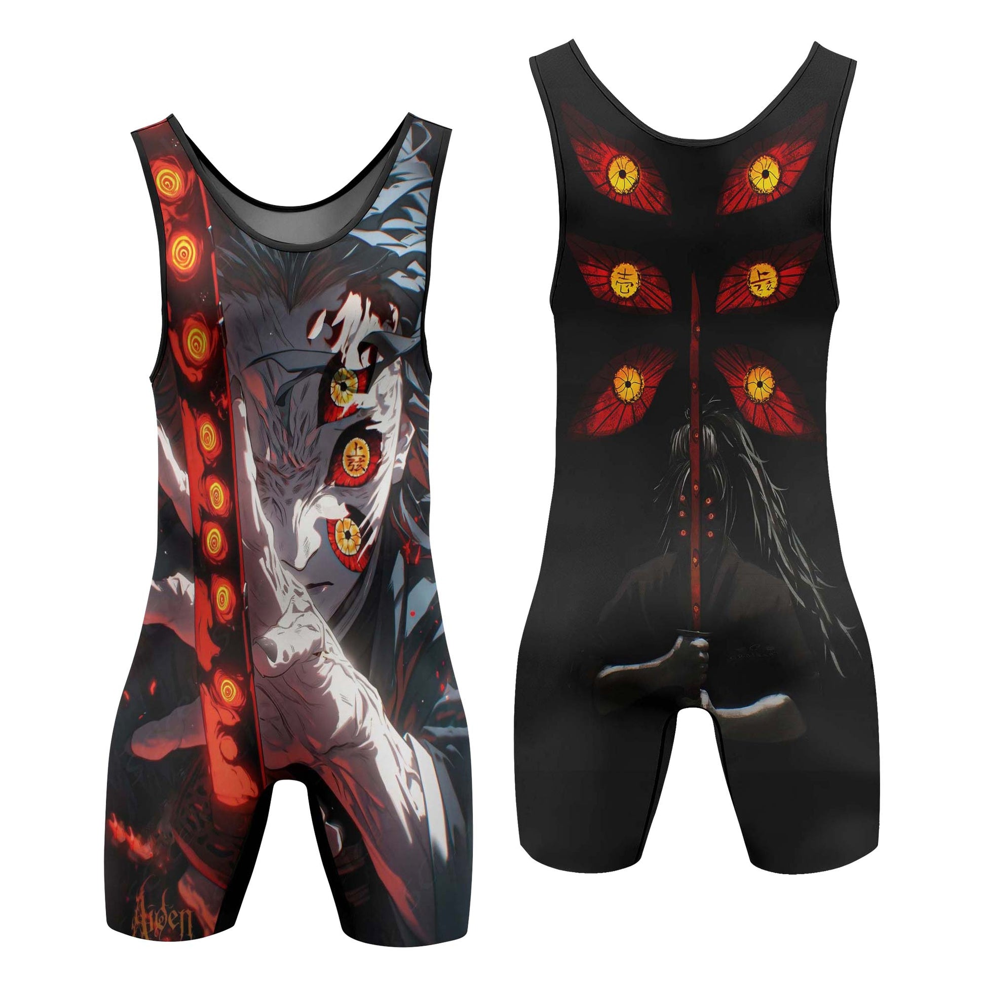 Demon Slayer Kokushibo Fallen Hashira Wrestling Singlet