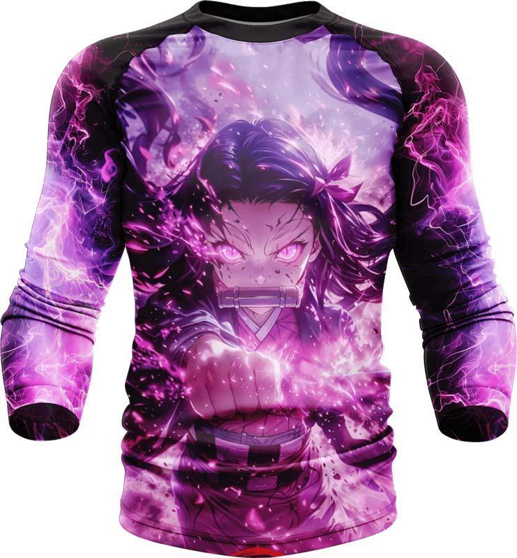 Slayer Rash Guard Demon Slayer Nezuko Full Demon Form Long Sleeve Rash Guard
