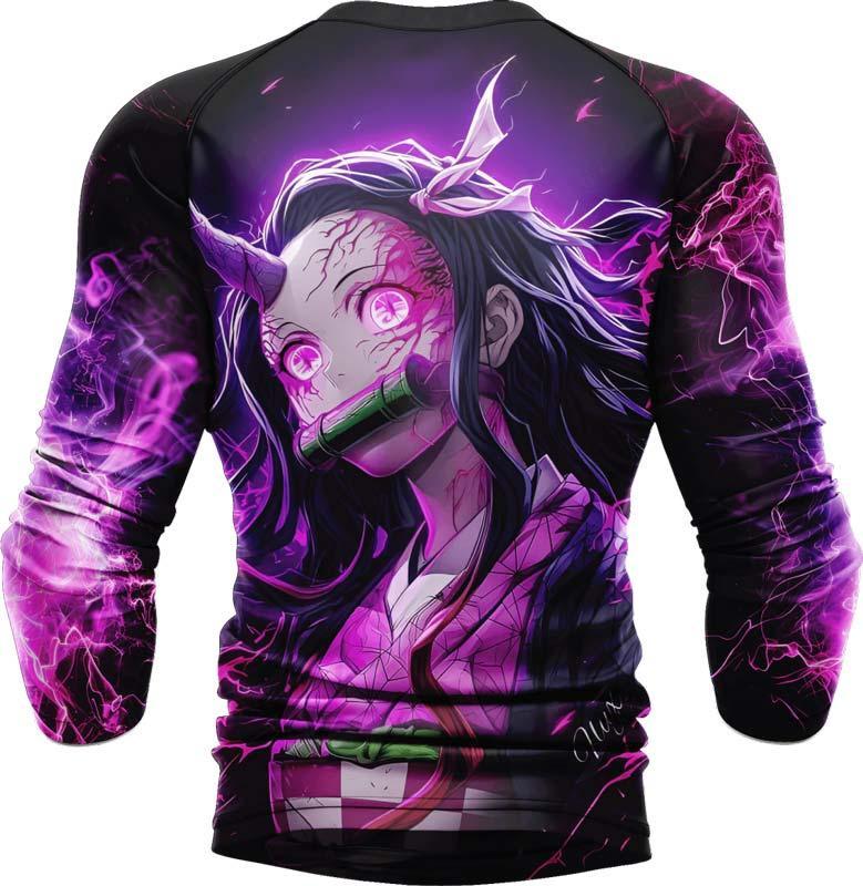 Slayer Rash Guard Demon Slayer Nezuko Full Demon Form Long Sleeve Rash Guard