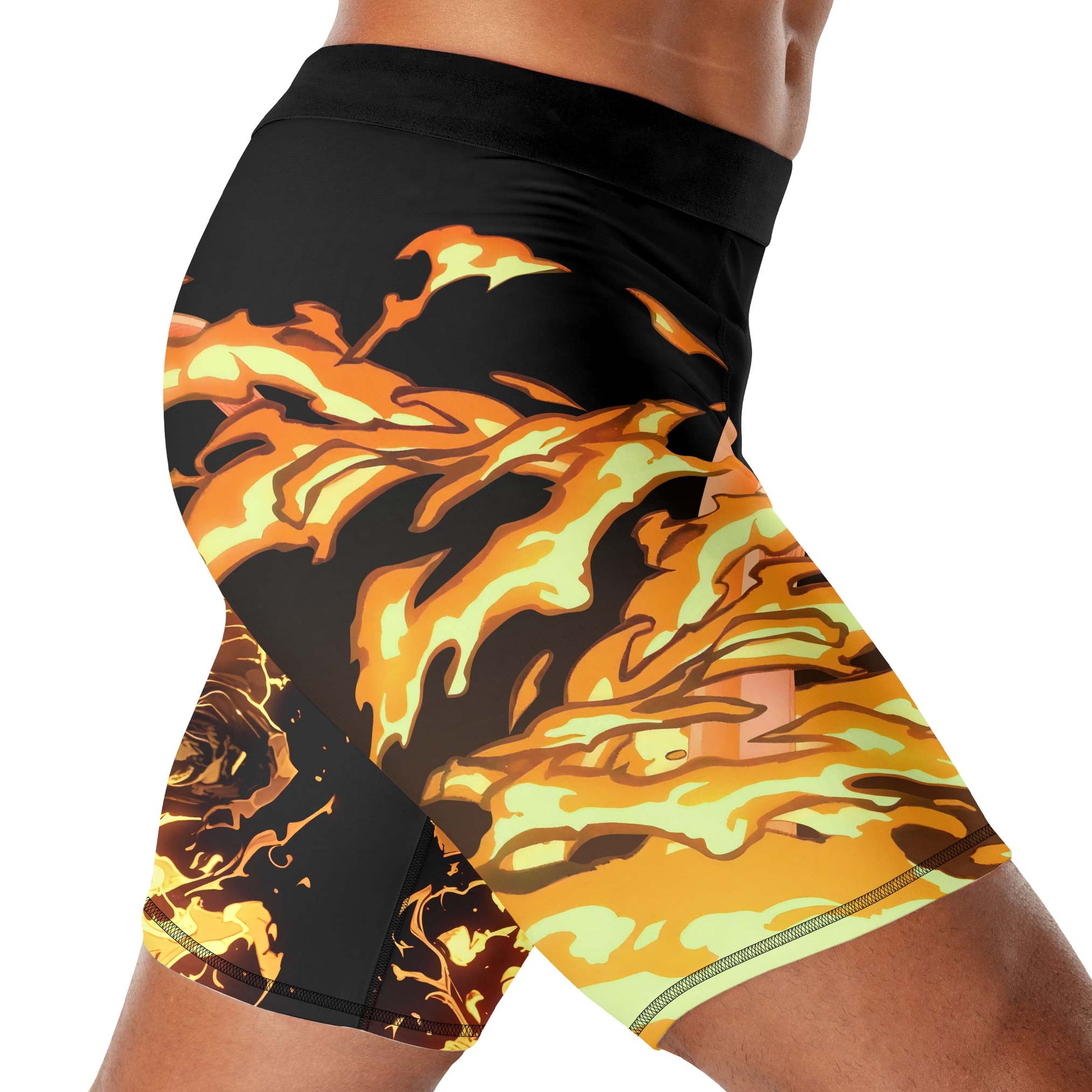 Demon Slayer Rengoku Flame Aura Compression Shorts
