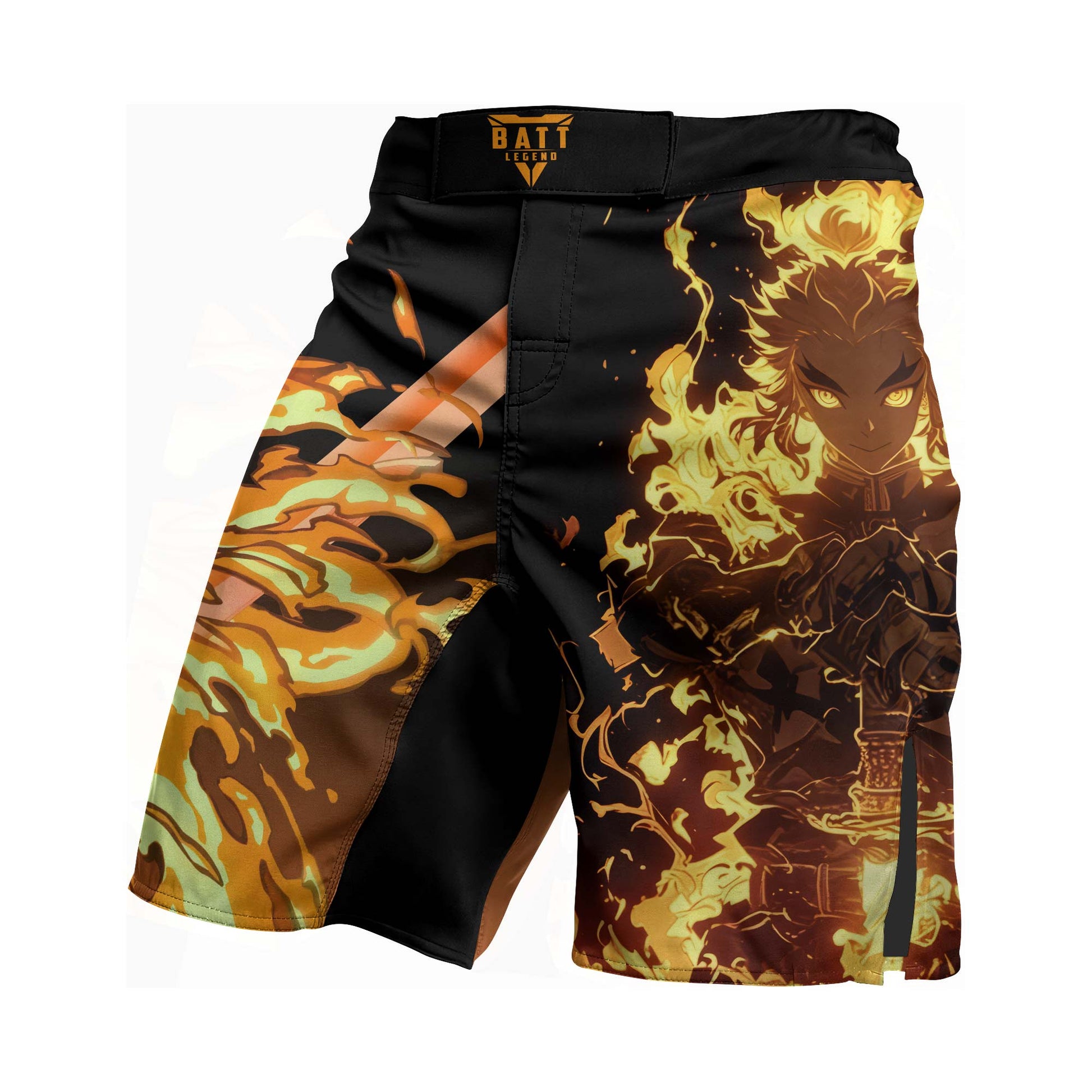 Demon Slayer Rengoku Flame Aura Fight Shorts