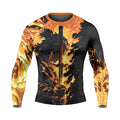 Demon Slayer Rengoku Flame Aura Rash Guard