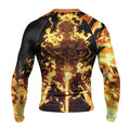 Demon Slayer Rengoku Flame Aura Rash Guard