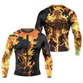 Demon Slayer Rengoku Flame Aura Rash Guard