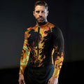 Demon Slayer Rengoku Flame Aura Rash Guard