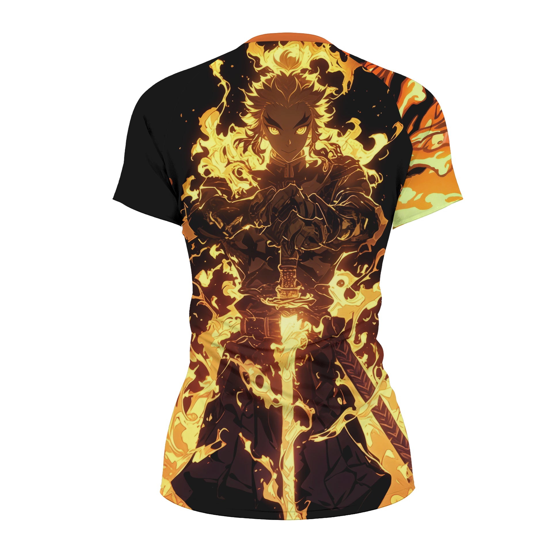 Demon Slayer Rengoku Flame Aura Rash Guard