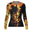 Demon Slayer Rengoku Flame Aura Rash Guard