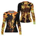 Demon Slayer Rengoku Flame Aura Rash Guard