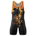 Demon Slayer Rengoku Flame Aura Wrestling Singlet
