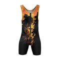 Demon Slayer Rengoku Flame Aura Wrestling Singlet