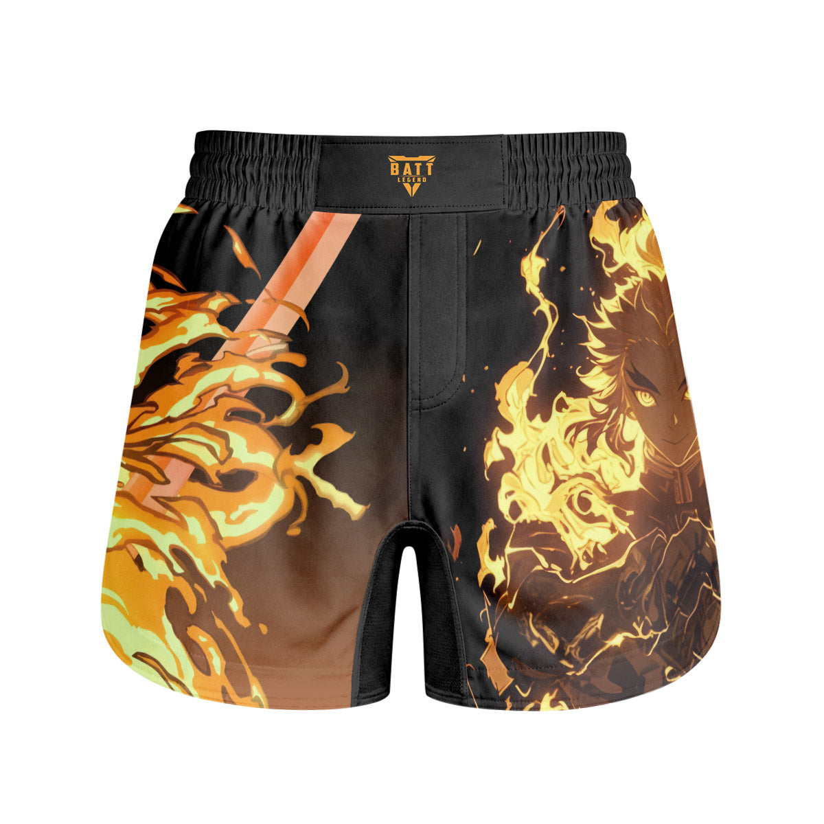 Demon Slayer Rengoku Flame Aura Grappling Shorts