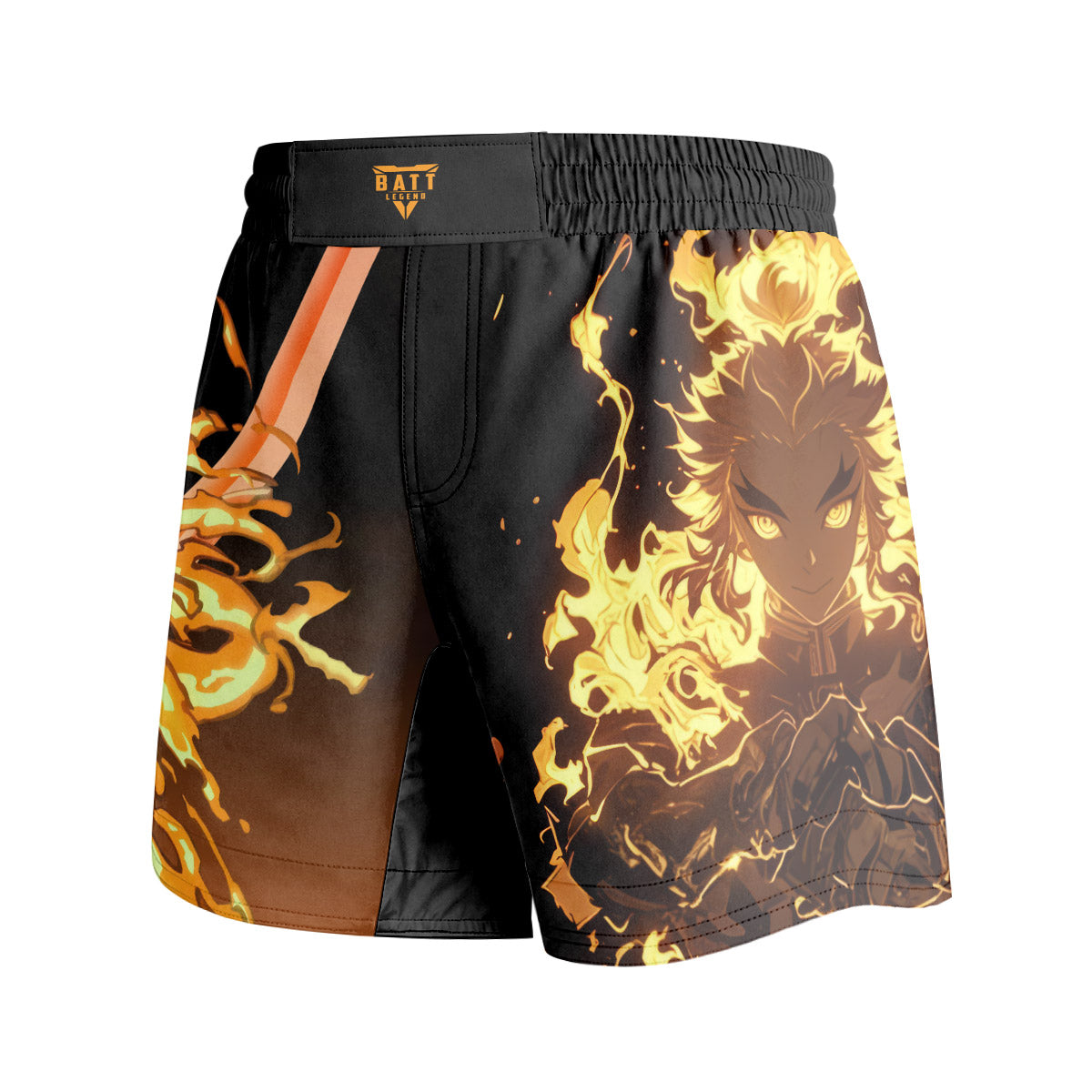 Demon Slayer Rengoku Flame Aura Grappling Shorts