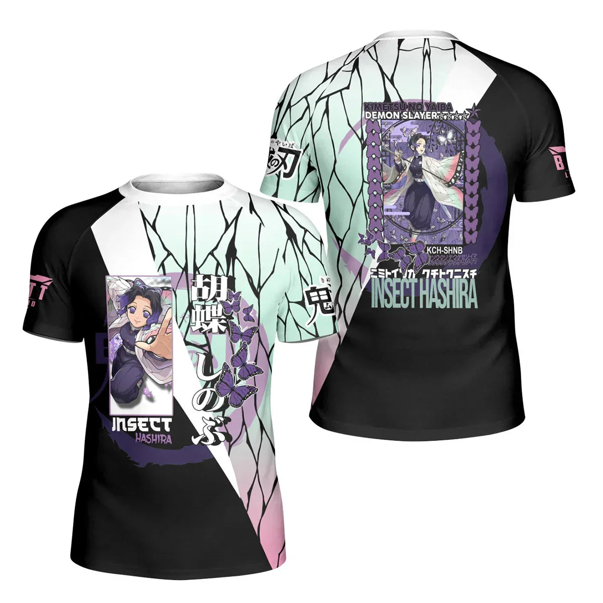 Demon Slayer Shinobu Kocho Kids Rash Guard