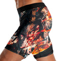 Demon Slayer Tanjiro Flame God Aura Compression Shorts