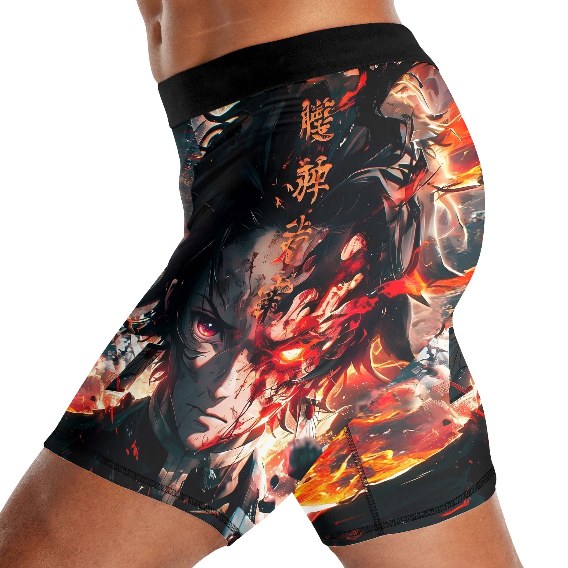 Demon Slayer Tanjiro Flame God Aura Compression Shorts