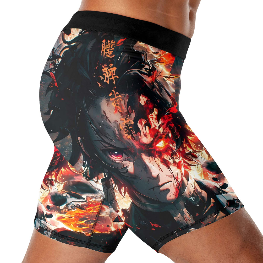 Demon Slayer Tanjiro Flame God Aura Compression Shorts