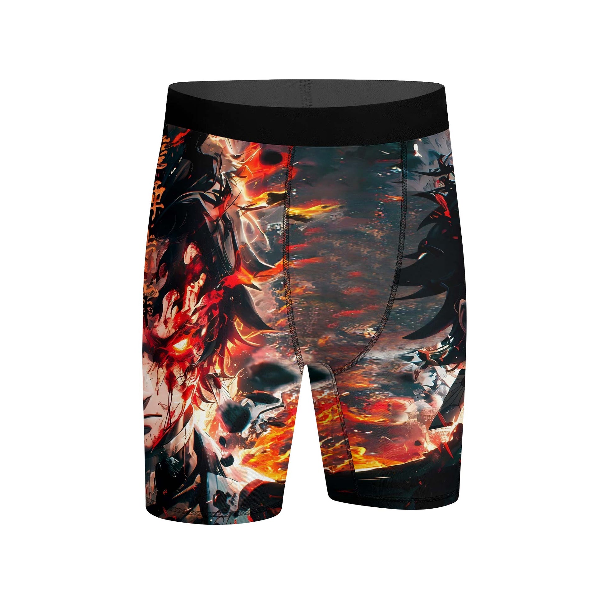 Demon Slayer Tanjiro Flame God Aura Compression Shorts