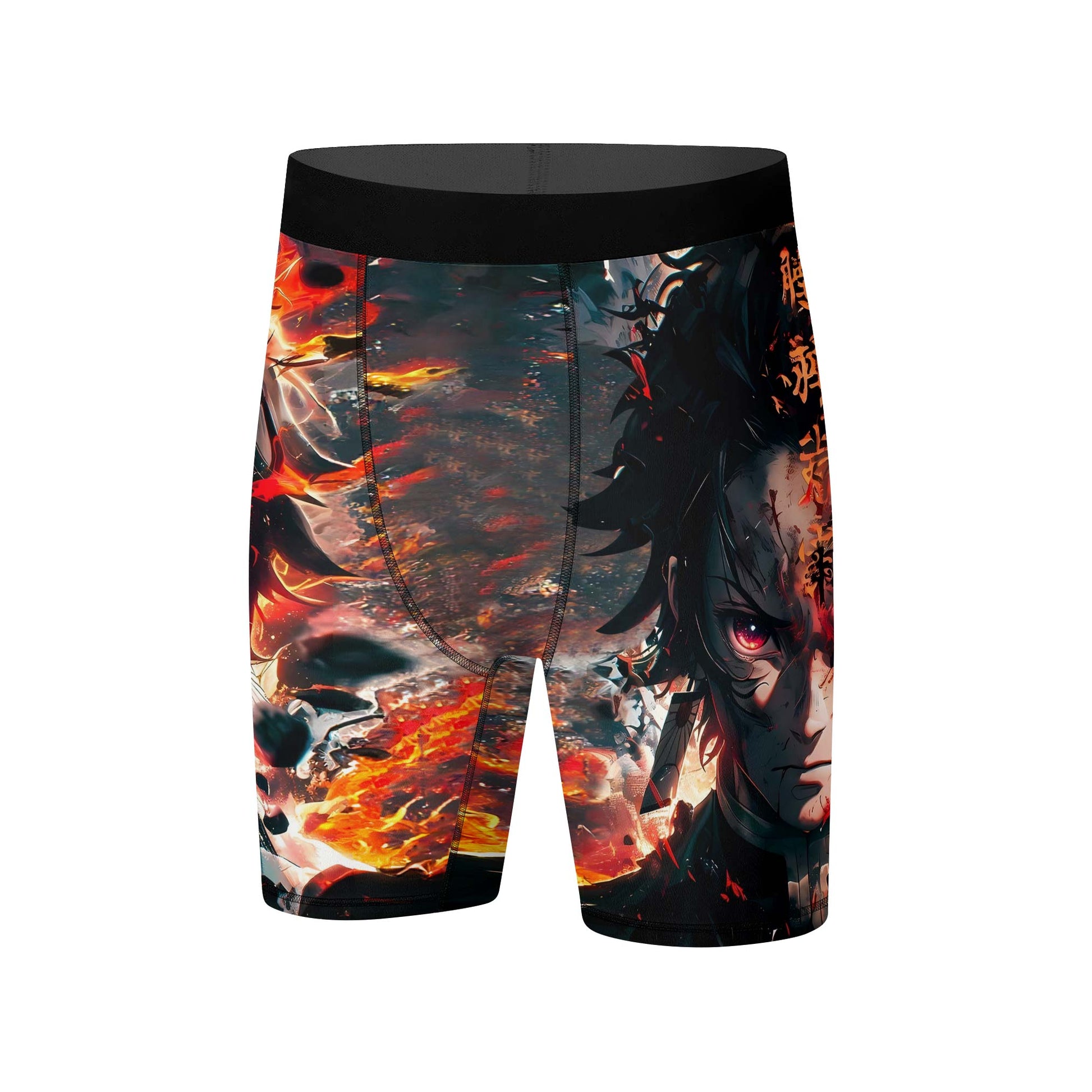 Demon Slayer Tanjiro Flame God Aura Compression Shorts