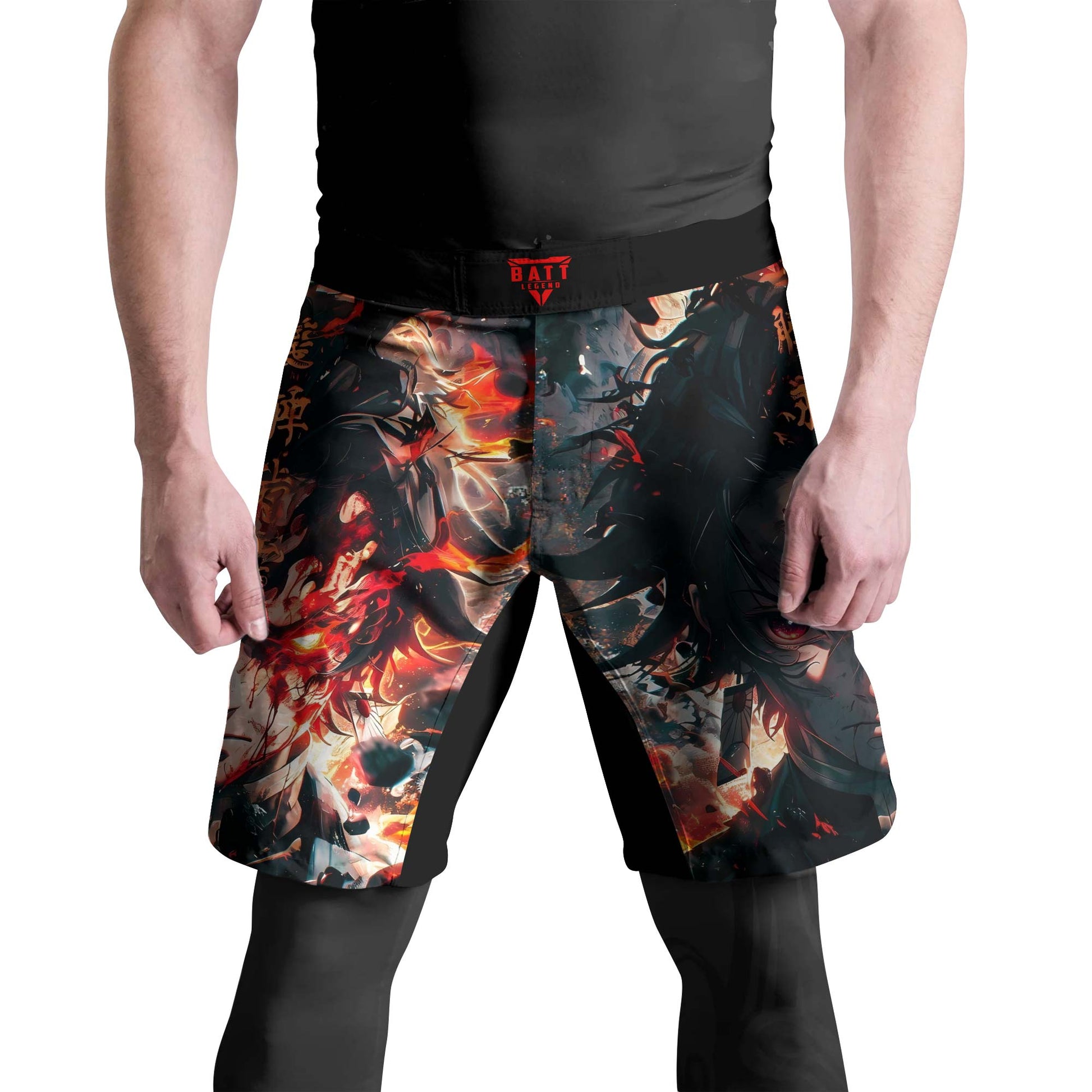 Demon Slayer Tanjiro Flame God Aura Fight Shorts