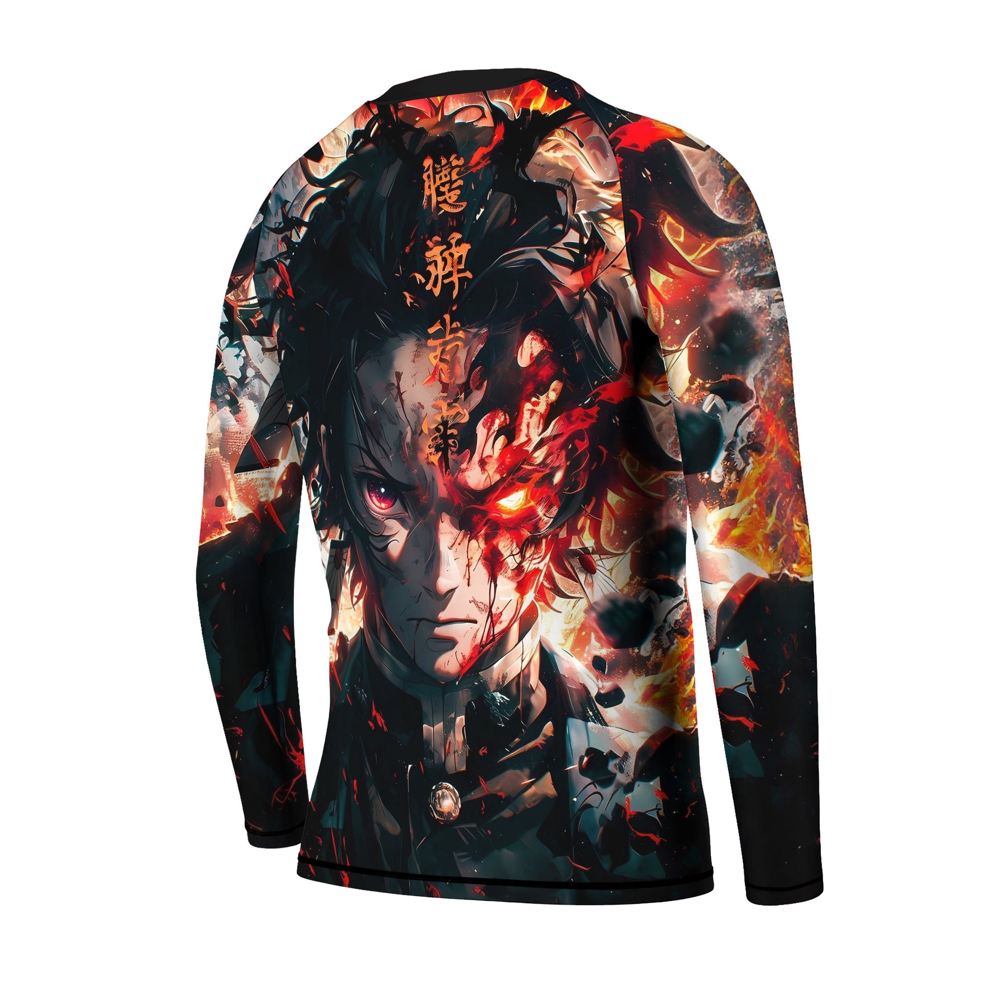 Demon Slayer Tanjiro Flame God Aura Kids Rash Guard