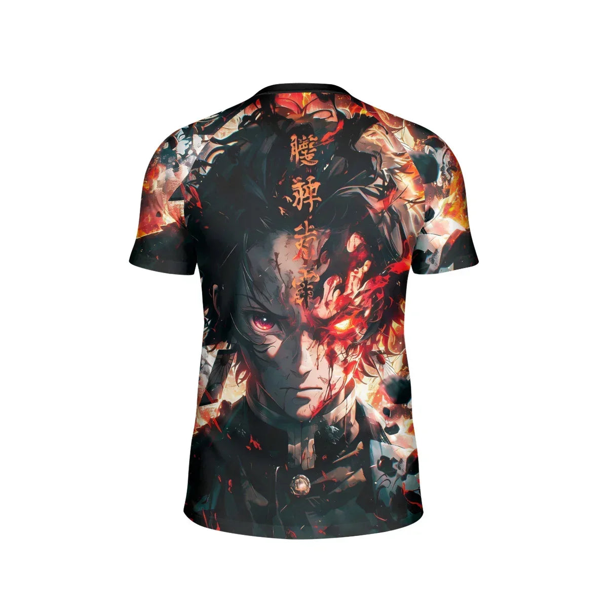 Demon Slayer Tanjiro Flame God Aura Kids Rash Guard