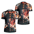 Demon Slayer Tanjiro Flame God Aura Kids Rash Guard