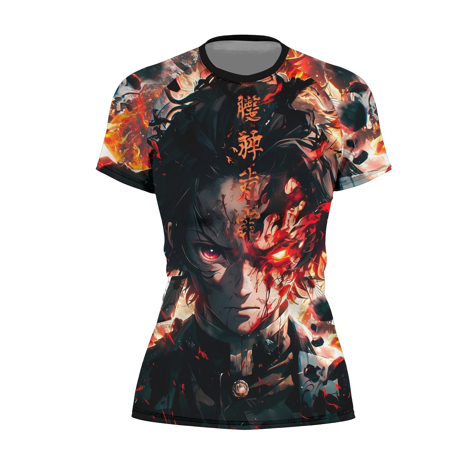 Demon Slayer Tanjiro Flame God Aura Rash Guard