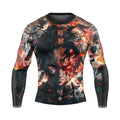 Demon Slayer Tanjiro Flame God Aura Rash Guard