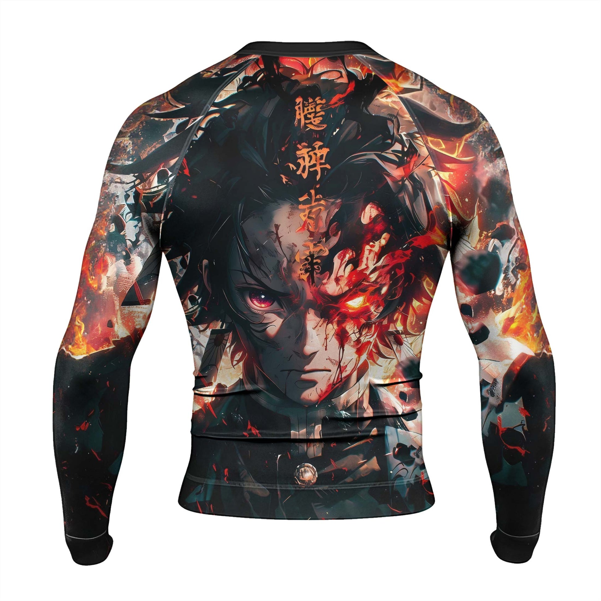 Demon Slayer Tanjiro Flame God Aura Rash Guard