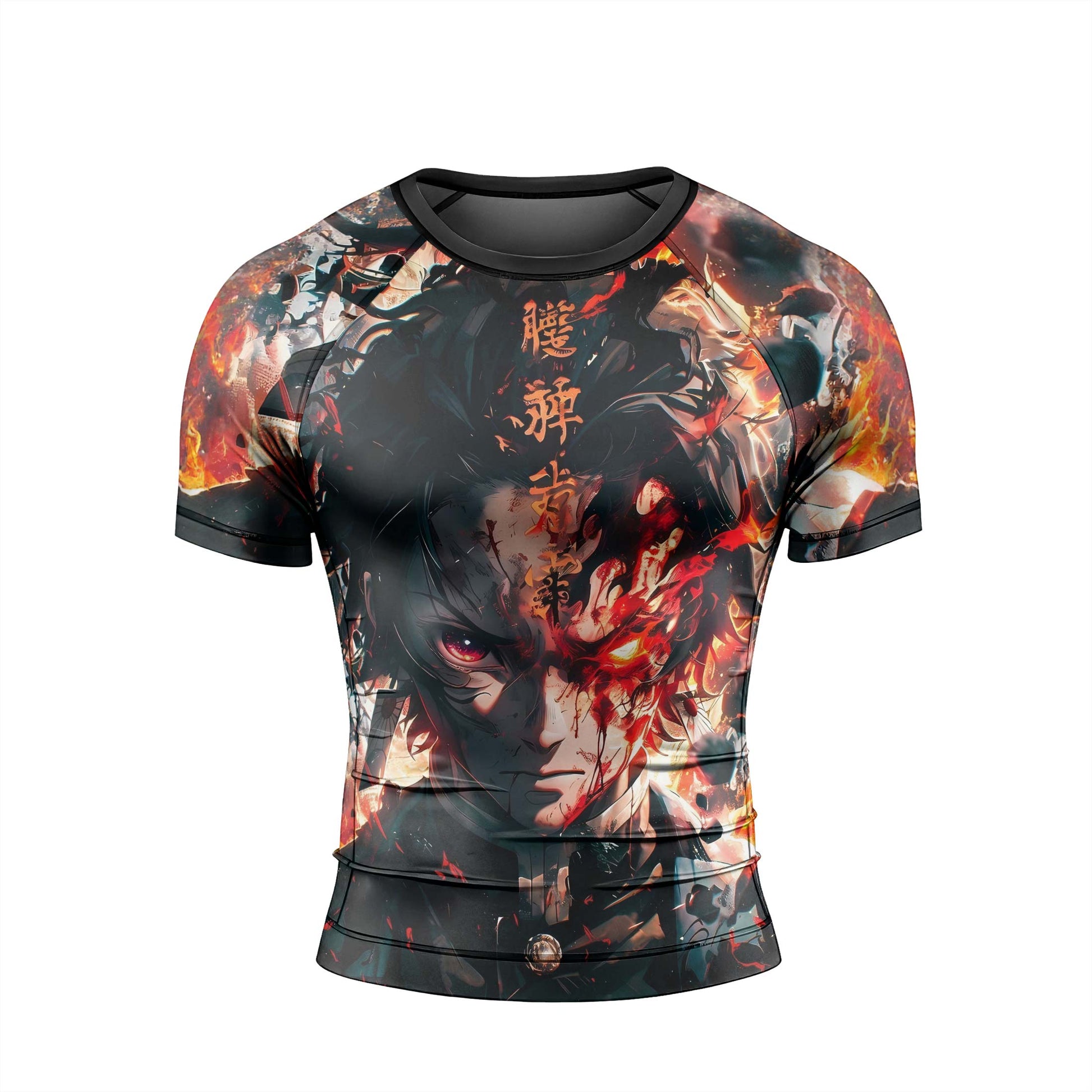 Demon Slayer Tanjiro Flame God Aura Rash Guard