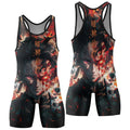 Demon Slayer Tanjiro Flame God Aura Wrestling Singlet