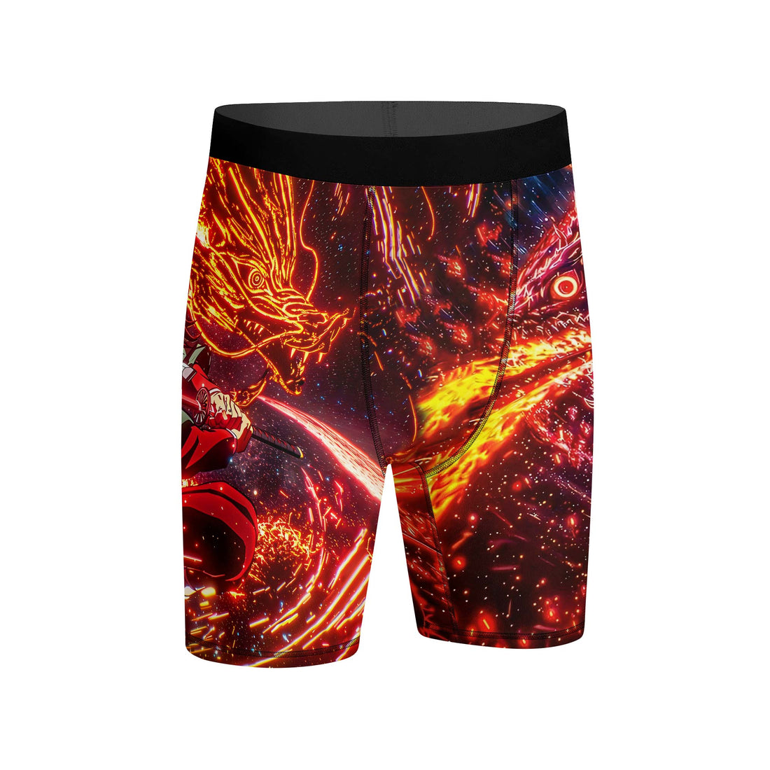 Demon Slayer Tanjiro Sun Halo Dragon Dance Compression Shorts