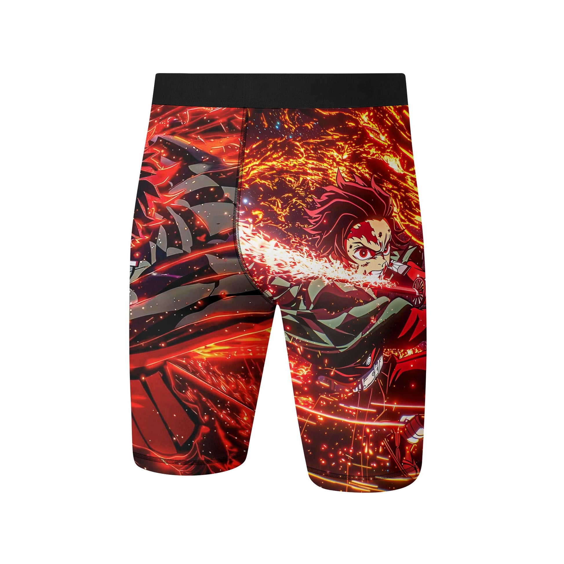 Demon Slayer Tanjiro Sun Halo Dragon Dance Compression Shorts