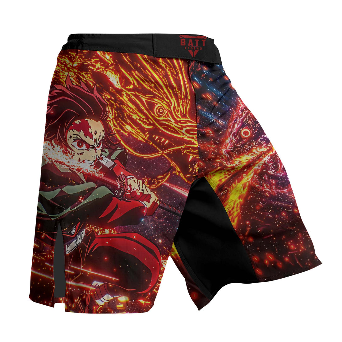 Demon Slayer Tanjiro Sun Halo Dragon Dance Fight Shorts