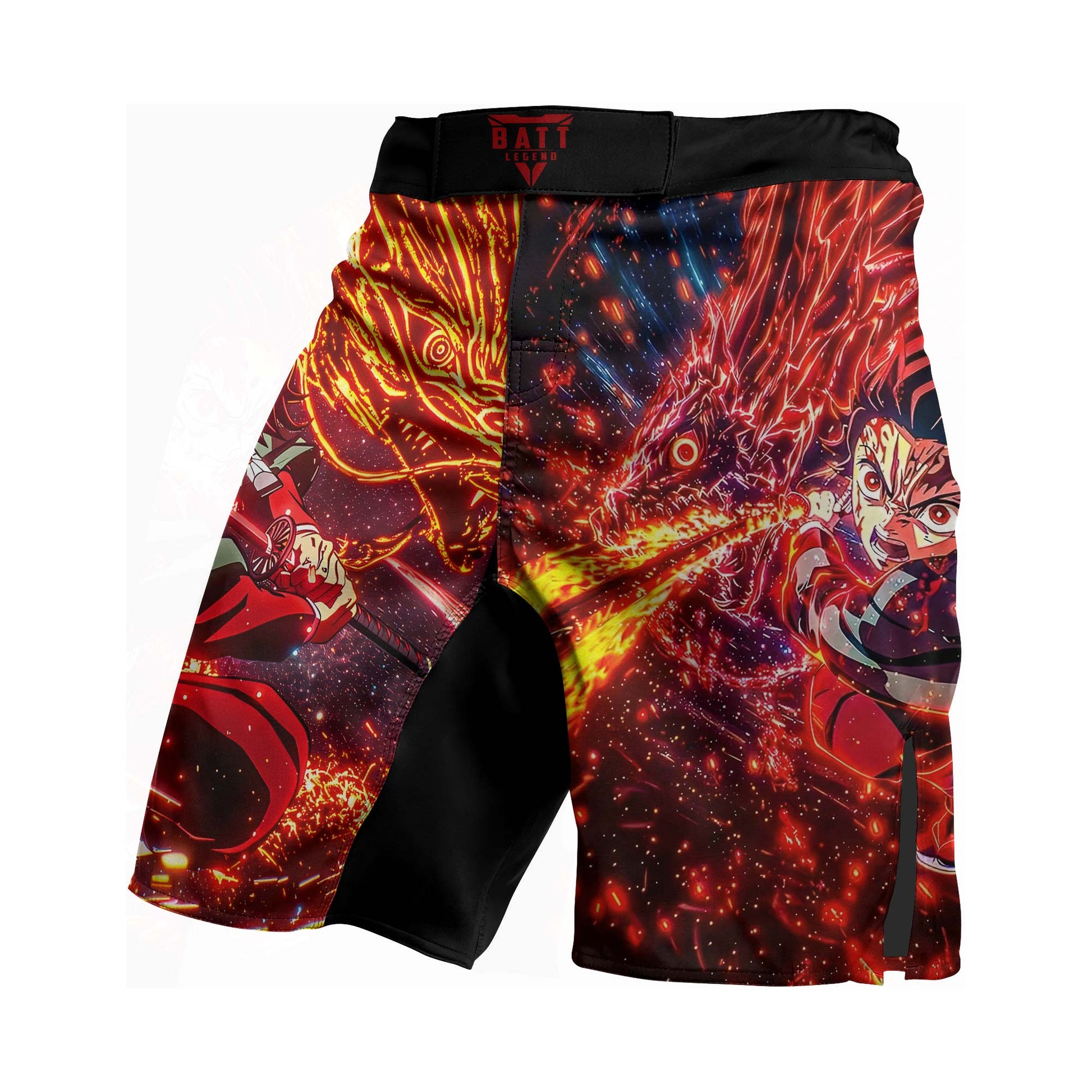 Demon Slayer Tanjiro Sun Halo Dragon Dance Fight Shorts