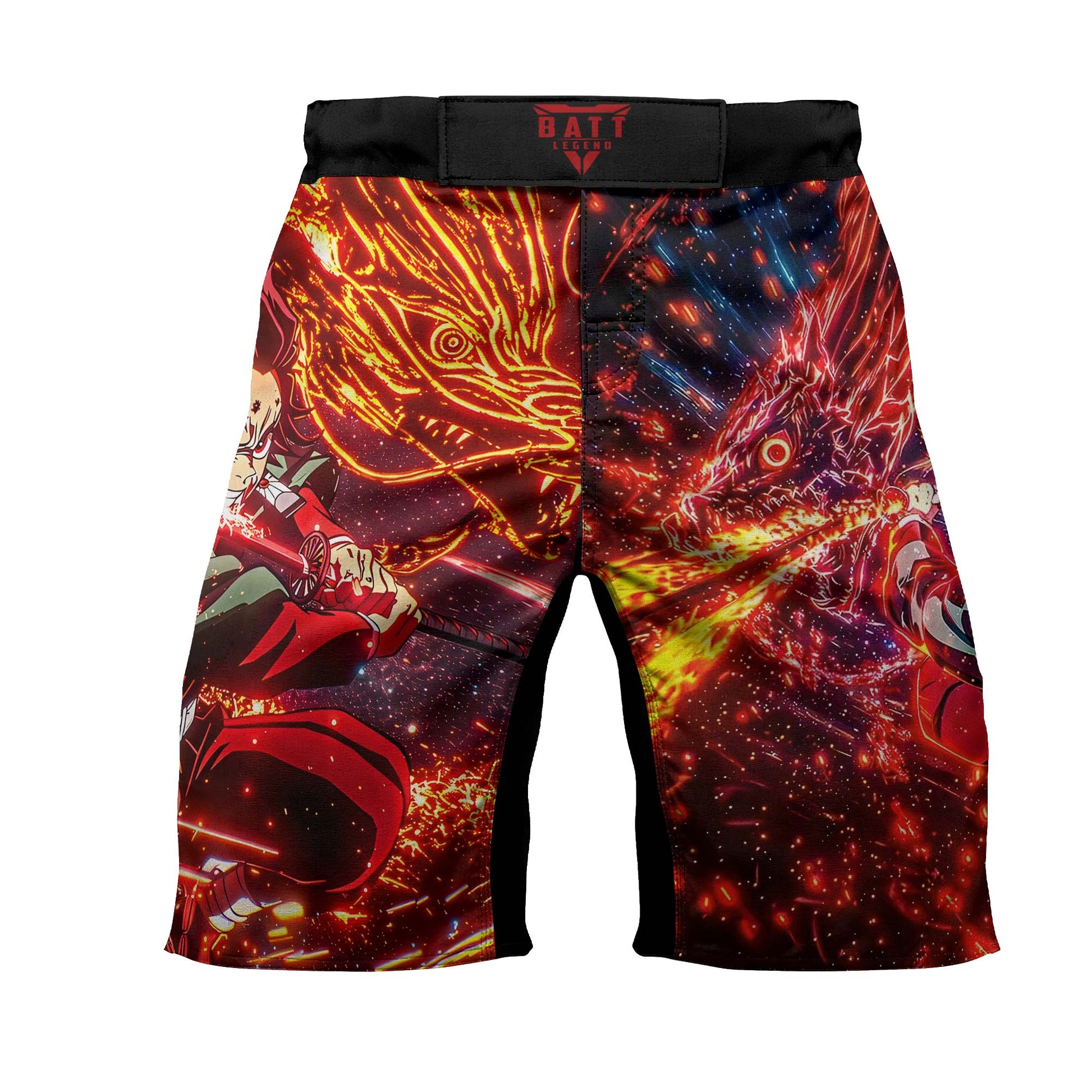 Demon Slayer Tanjiro Sun Halo Dragon Dance Fight Shorts