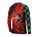 Demon Slayer Tanjiro Sun Halo Dragon Dance Kids Rash Guard