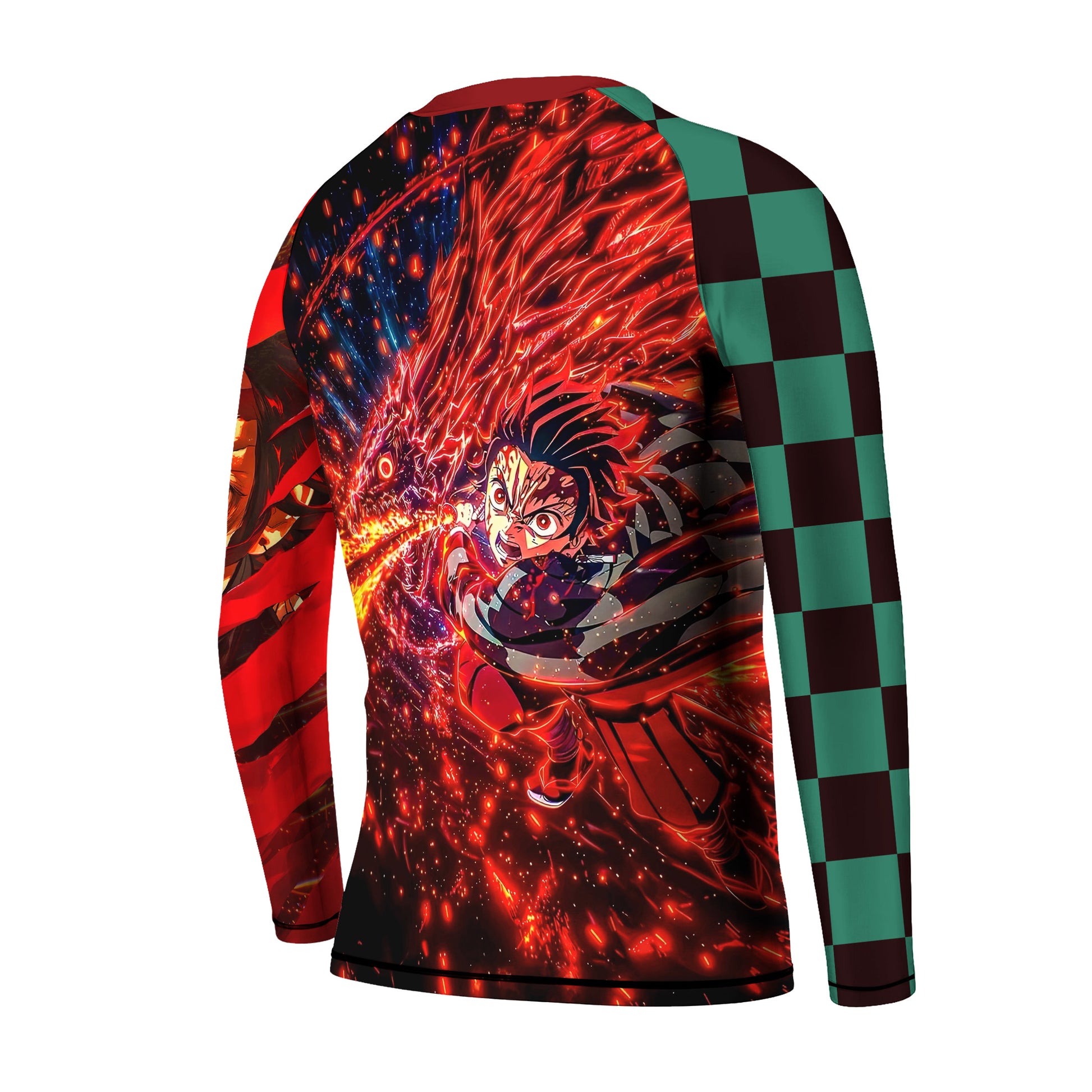 Demon Slayer Tanjiro Sun Halo Dragon Dance Kids Rash Guard