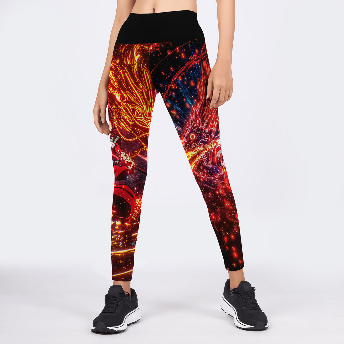 Demon Slayer Tanjiro Sun Halo Dragon Dance Leggings