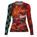 Demon Slayer Tanjiro Sun Halo Dragon Dance Rash Guard