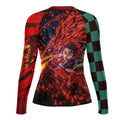 Demon Slayer Tanjiro Sun Halo Dragon Dance Rash Guard
