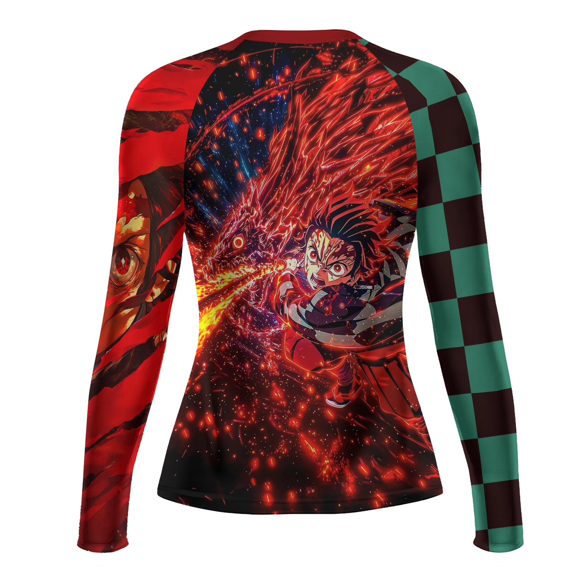 Demon Slayer Tanjiro Sun Halo Dragon Dance Rash Guard