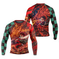 Demon Slayer Tanjiro Sun Halo Dragon Dance Rash Guard