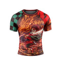 Demon Slayer Tanjiro Sun Halo Dragon Dance Rash Guard