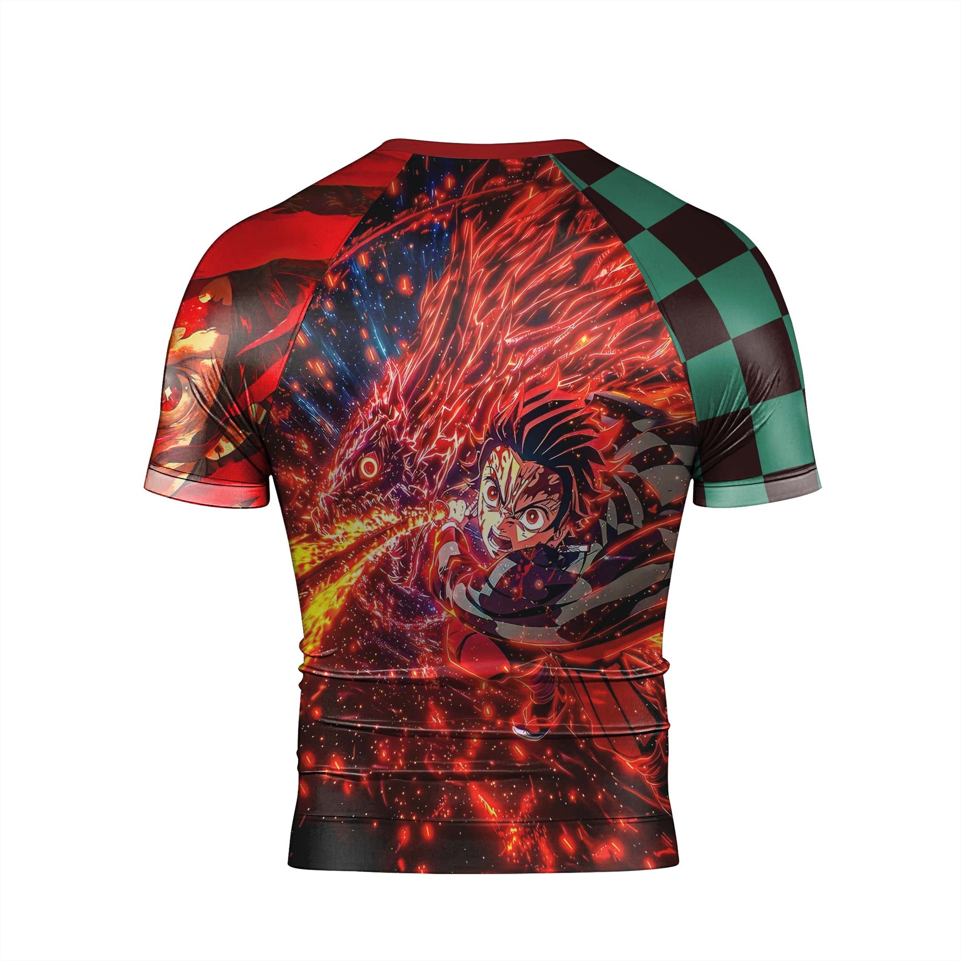 Demon Slayer Tanjiro Sun Halo Dragon Dance Rash Guard