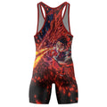 Demon Slayer Tanjiro Sun Halo Dragon Dance Wrestling Singlet