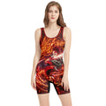 Demon Slayer Tanjiro Sun Halo Dragon Dance Wrestling Singlet