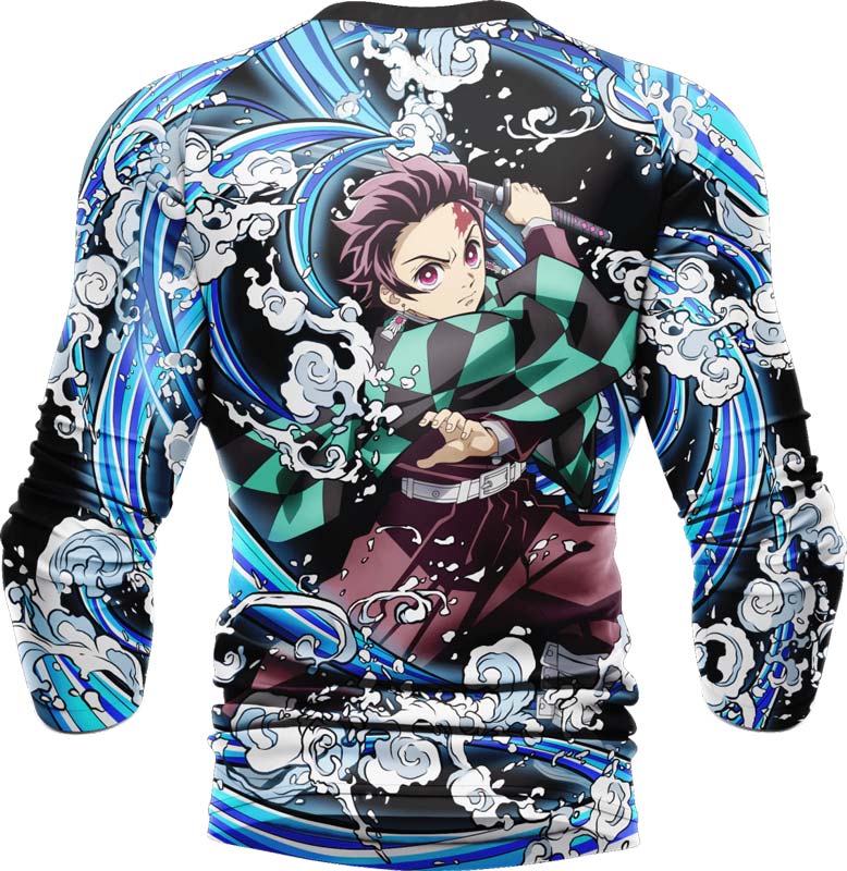 Demon Slayer Tanjiro Water Breathing Long Sleeve Rash Guard