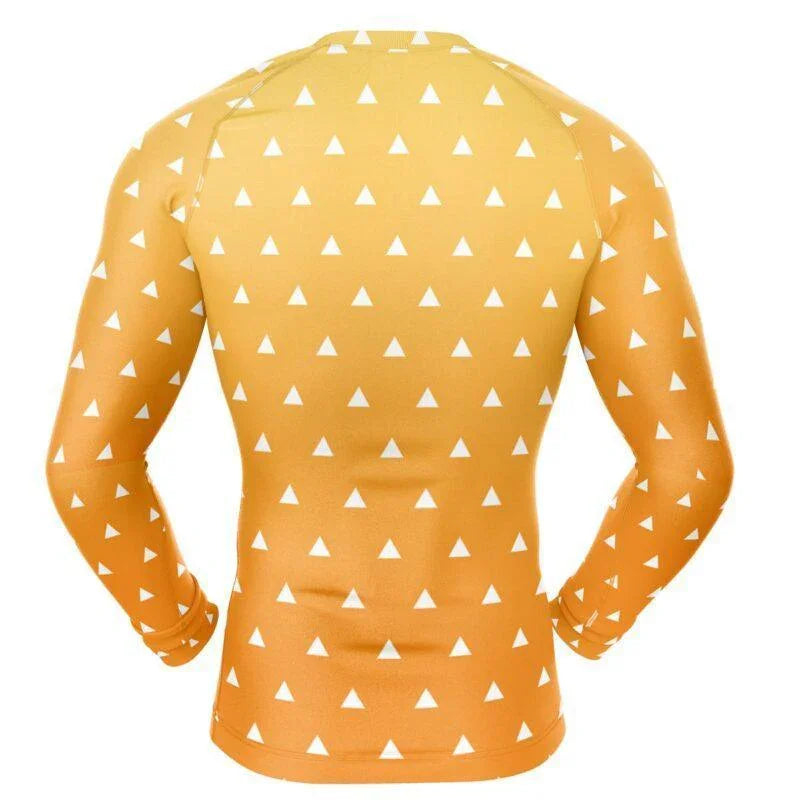 Demon Slayer Zenitsu Outwear Rash Guard | Jiu Jitsu Rash Guard