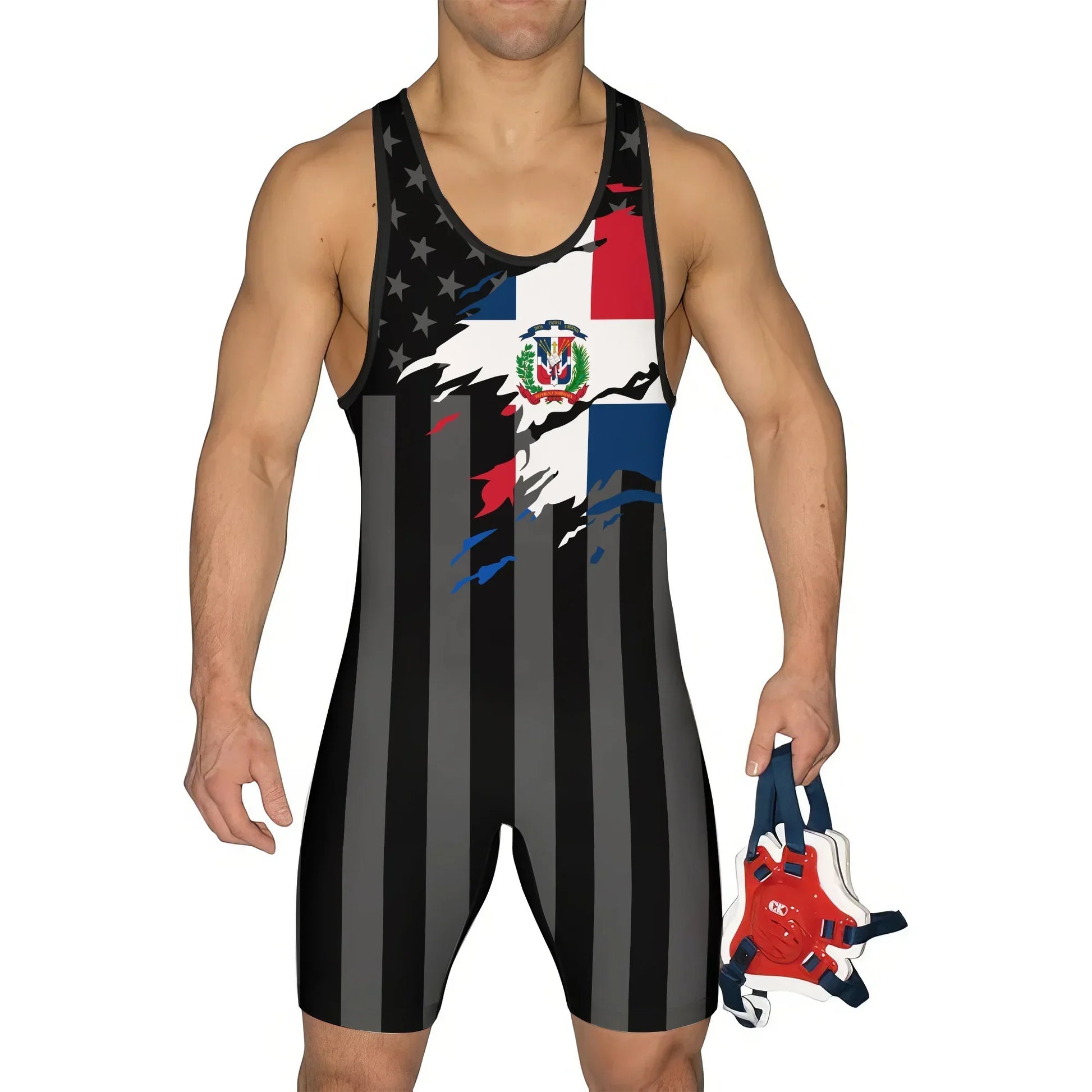 Dominican Phantom Division Wrestling Singlet